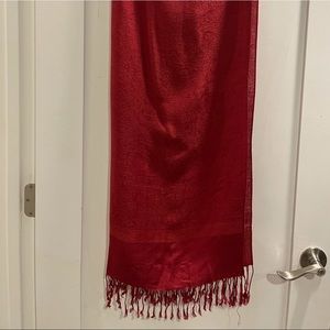 Red Italian scarf from Venice Italy !